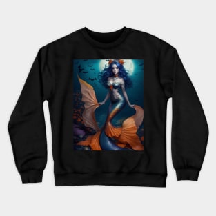 Orange Rose Mermaid Crewneck Sweatshirt